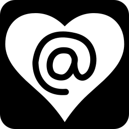 Amore icon in black and white