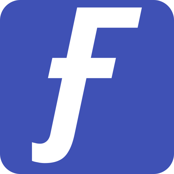 Federama icon with white text on a blue background